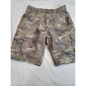 Burnside Camo Cargo Shorts Men’s Size 30 Zip Pocket Military Style